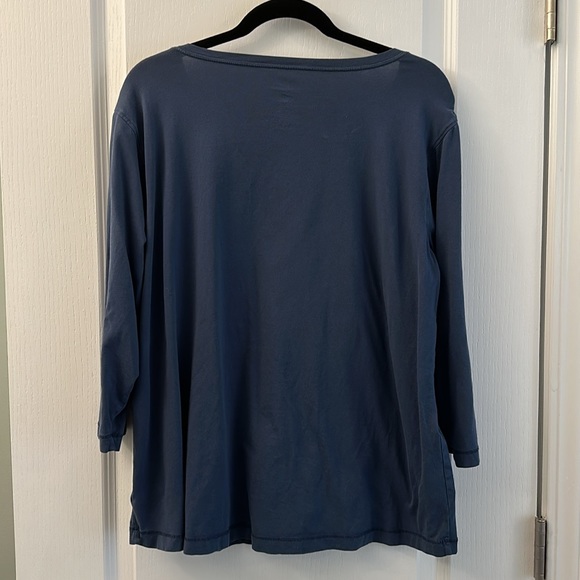 Old Ranch boutique brand soft dusty blue 3/4 sleeve t-shirt, XXL - Picture 7 of 7